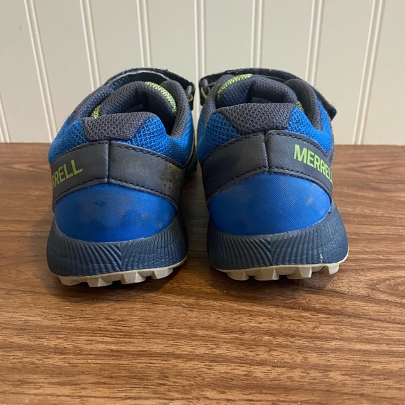 Merrell Nova 2 Trail Runner Sneaker Hook & Loop Blue Green Youth 3 - Picture 5 of 12